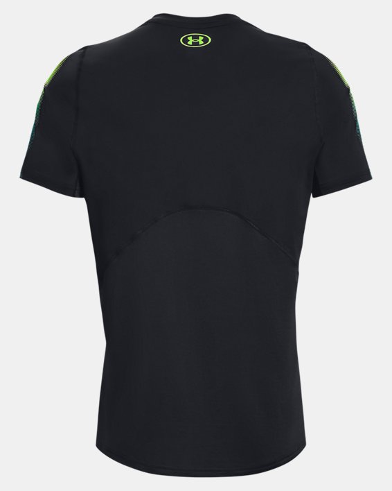 Men's HeatGear® Fitted Short Sleeve, Black, pdpMainDesktop image number 5